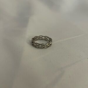 Silver design ring *not real silver*